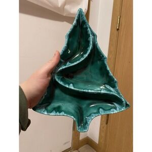 Vintage Christmas Tree Candy Dish Ceramic